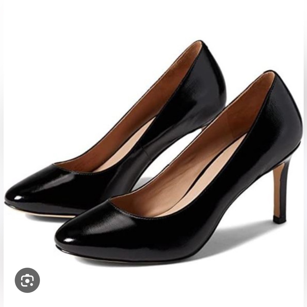 Cole Haan Black Patent Leather Pointed-Toe Pumps